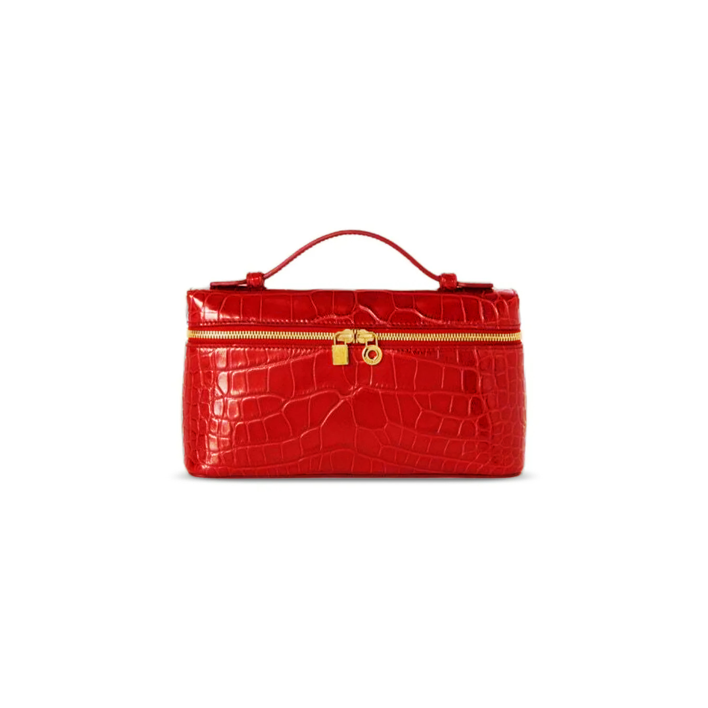 L0r0 P1ana extra pocket l19 crocodile leather (19*11*6.5cm)